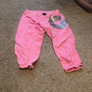 Cropped pink joggers